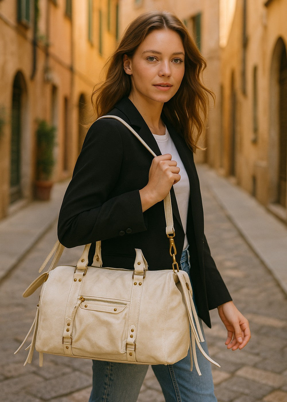 Jenna lædertaske
