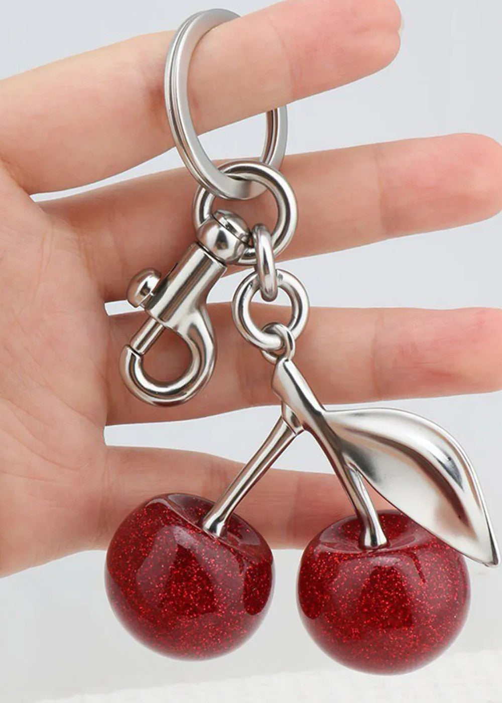Rød kirsebær charm
