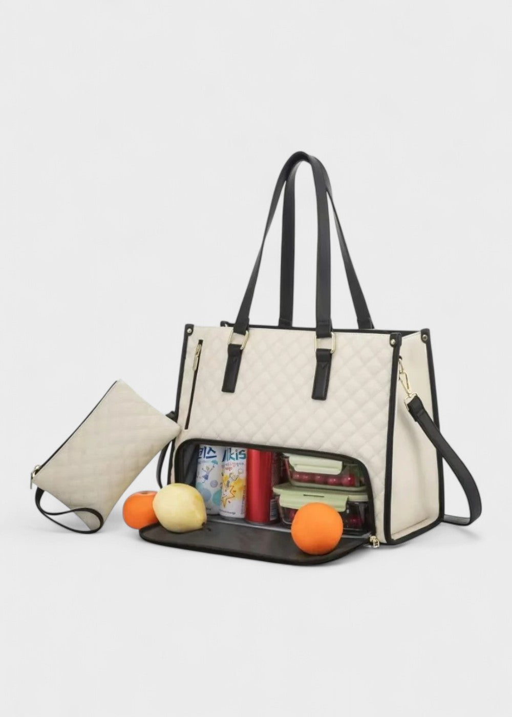 3-i-1 quiltet shopper taske