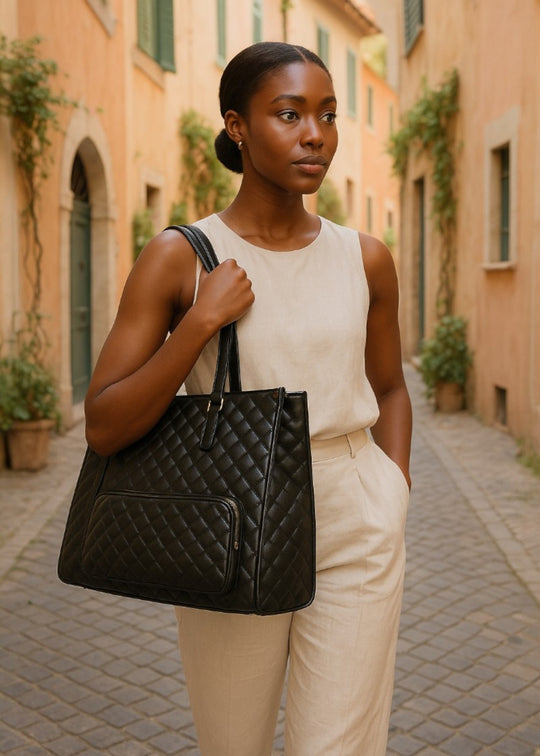 3-i-1 quiltet shopper taske