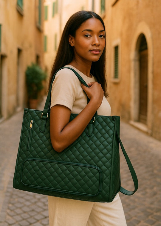 3-i-1 quiltet shopper taske
