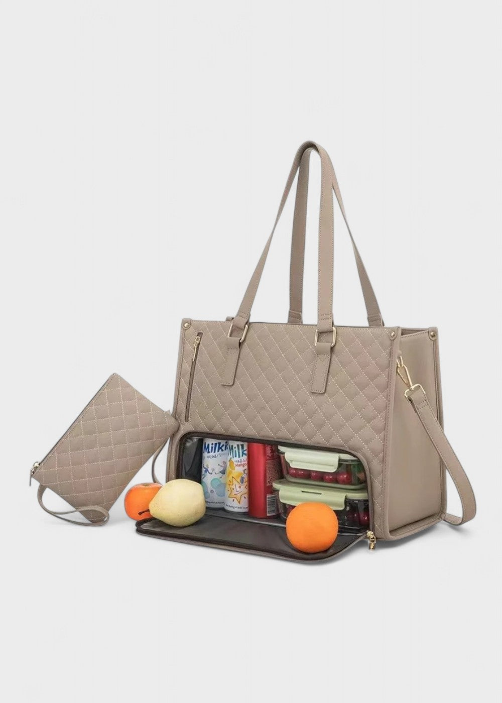 3-i-1 quiltet shopper taske