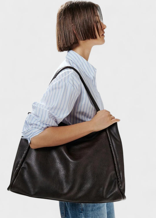 Dina - Læder shopper taske