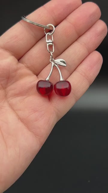 Rød kirsebær charm