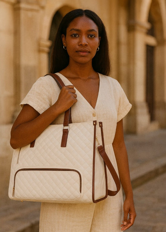 3-i-1 quiltet shopper taske